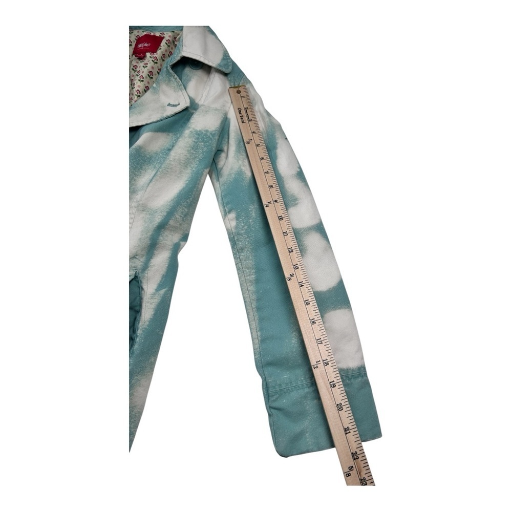 Moschino Custom Bleached Trench Jacket Butterfly “Believe” Hand Painted Coat S - Picture 3 of 9